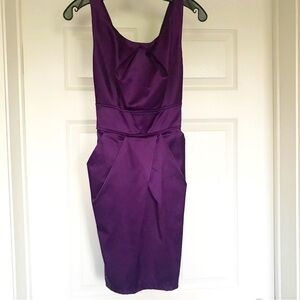 Used Purple Satin Dress in Size Medium